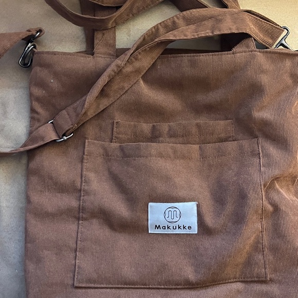 Brown corduroy sack type purse. Two inside pockets and two outside pockets. - Picture 2 of 2